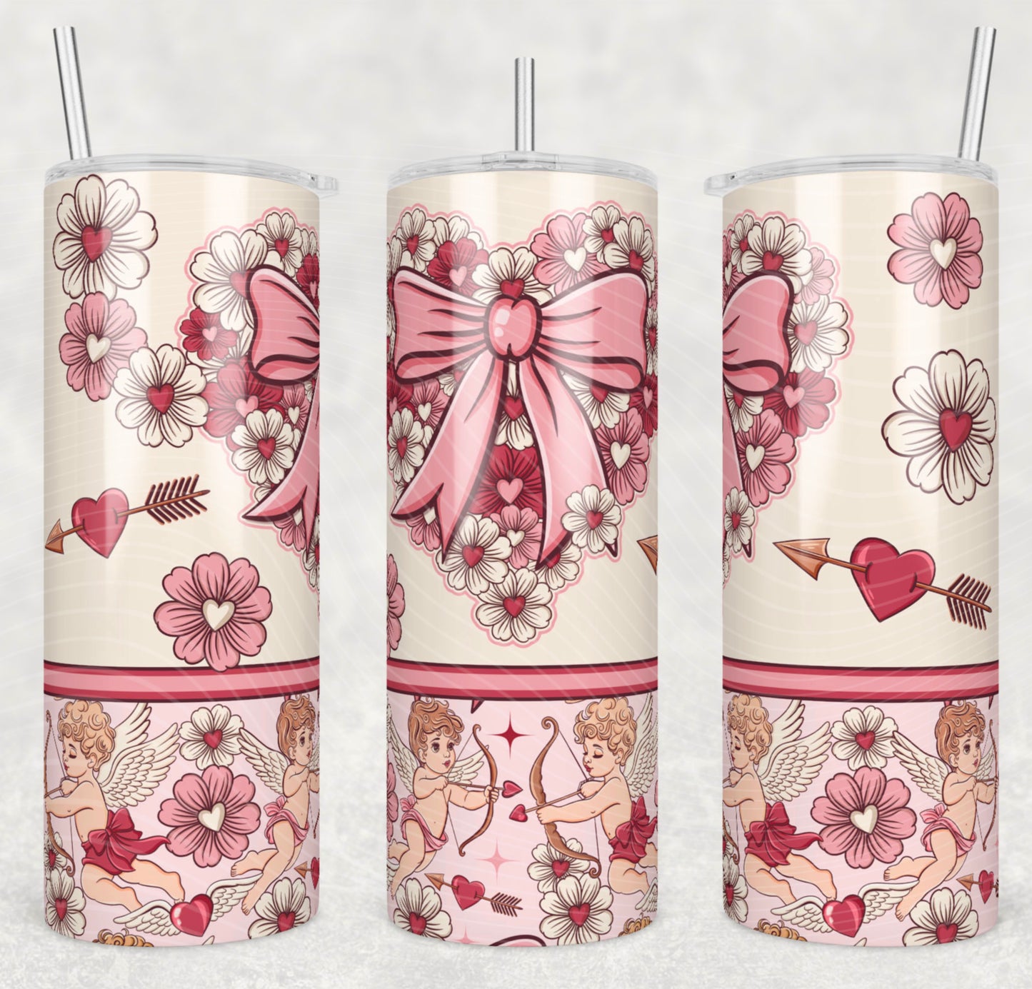 Floral Cupid Tumbler