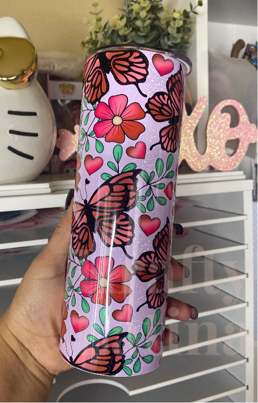 Vday Butterflies Tumbler