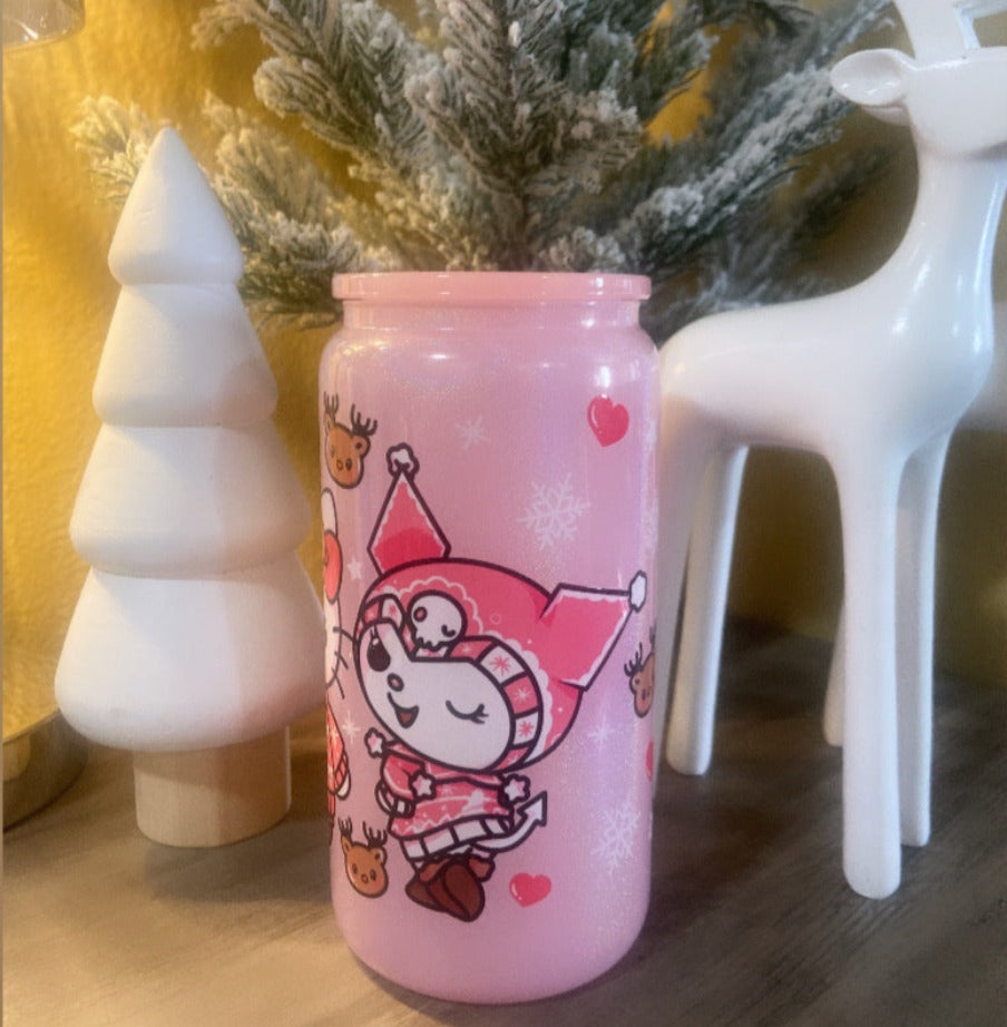 HK Reindeer Friends Glass Cup