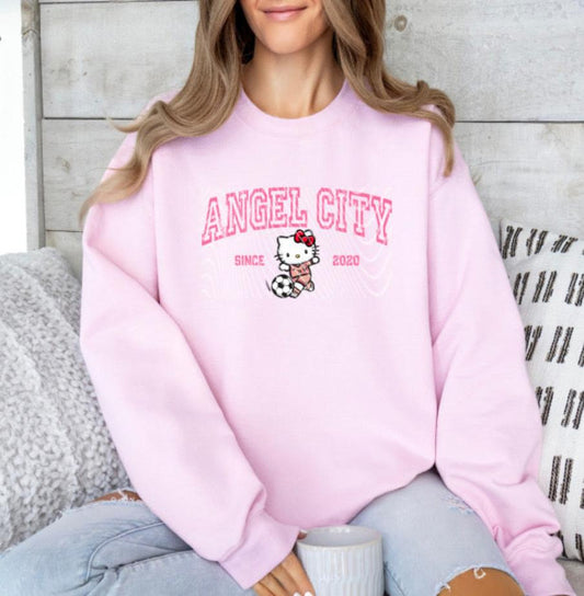 HK Pink LA Soccer Shirt / Sweater (Pink Letters)