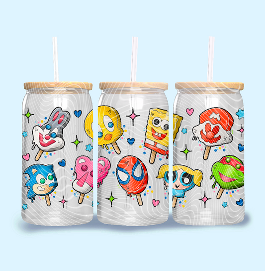 90's Ice Cream Glass Cup / Acrylic (Plastic) Cup