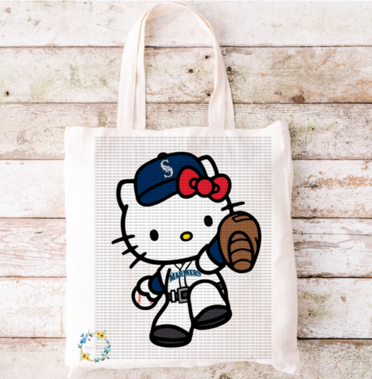 Kitty Seattle Baseball Tote