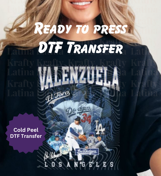 Baseball Legend DTF Transfer (Not A Digital)