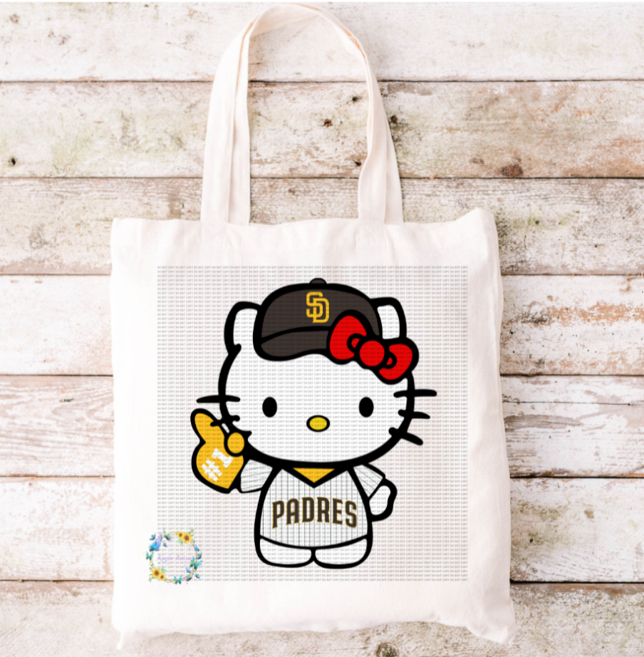 Kitty SD Baseball Tote