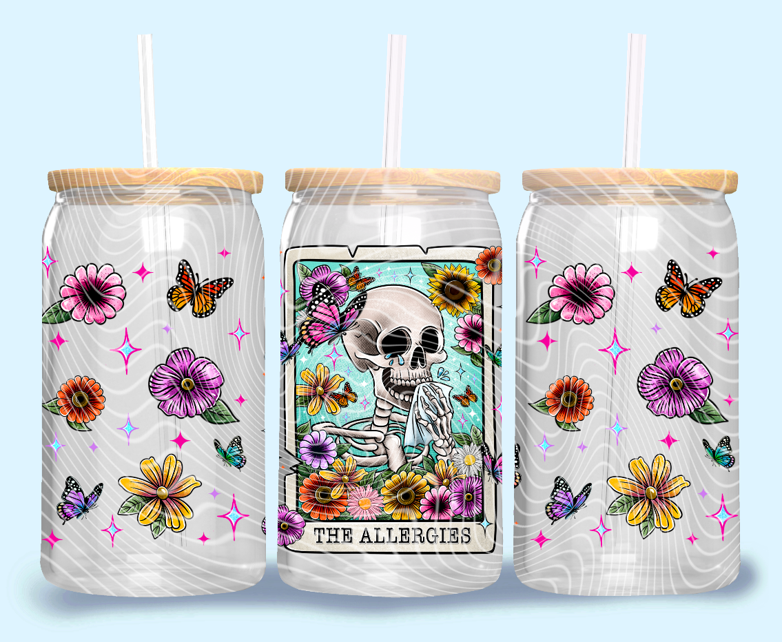 The Allergies Tarot Frosted Glass Cup