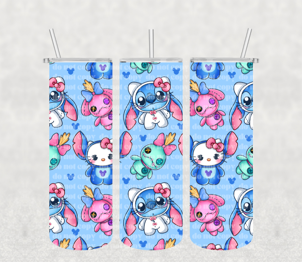 HK x Stitch Sublimation Tumbler Print ( NOT A DIGITAL )