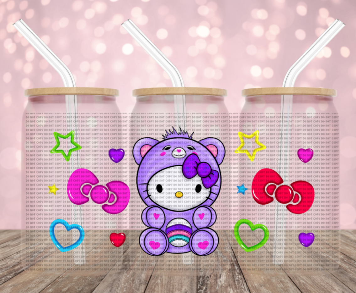 Kitty Bear Glass Cup