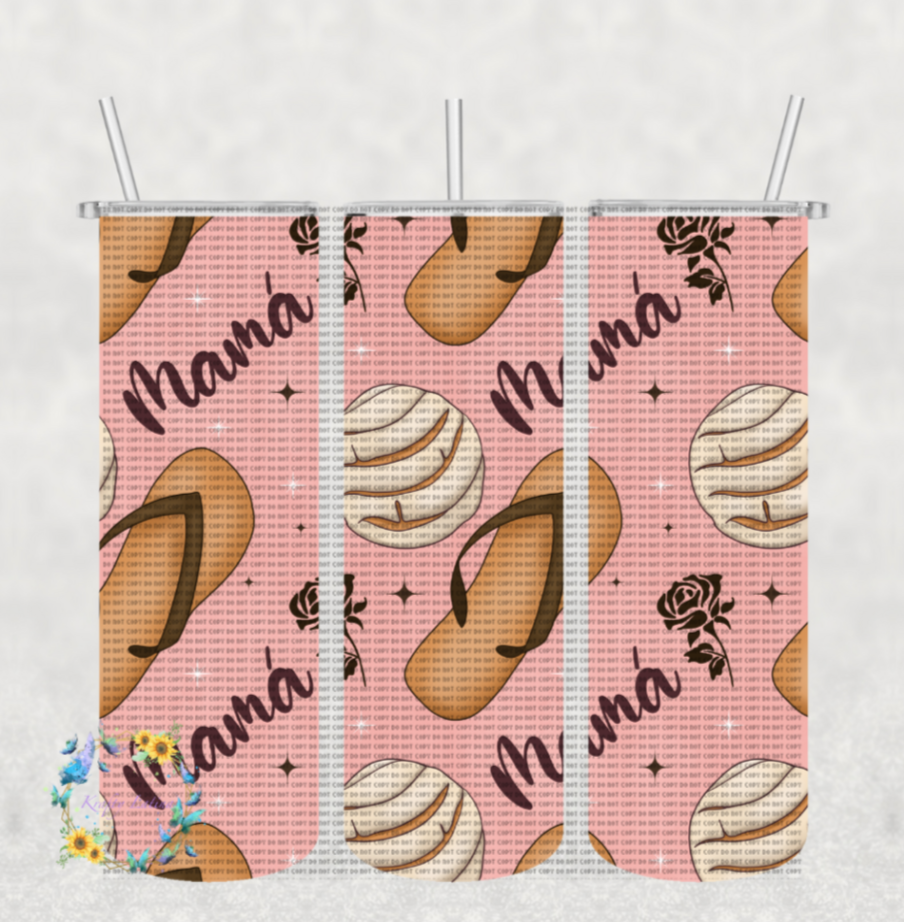 Mama Conchas y Chancla Tumbler