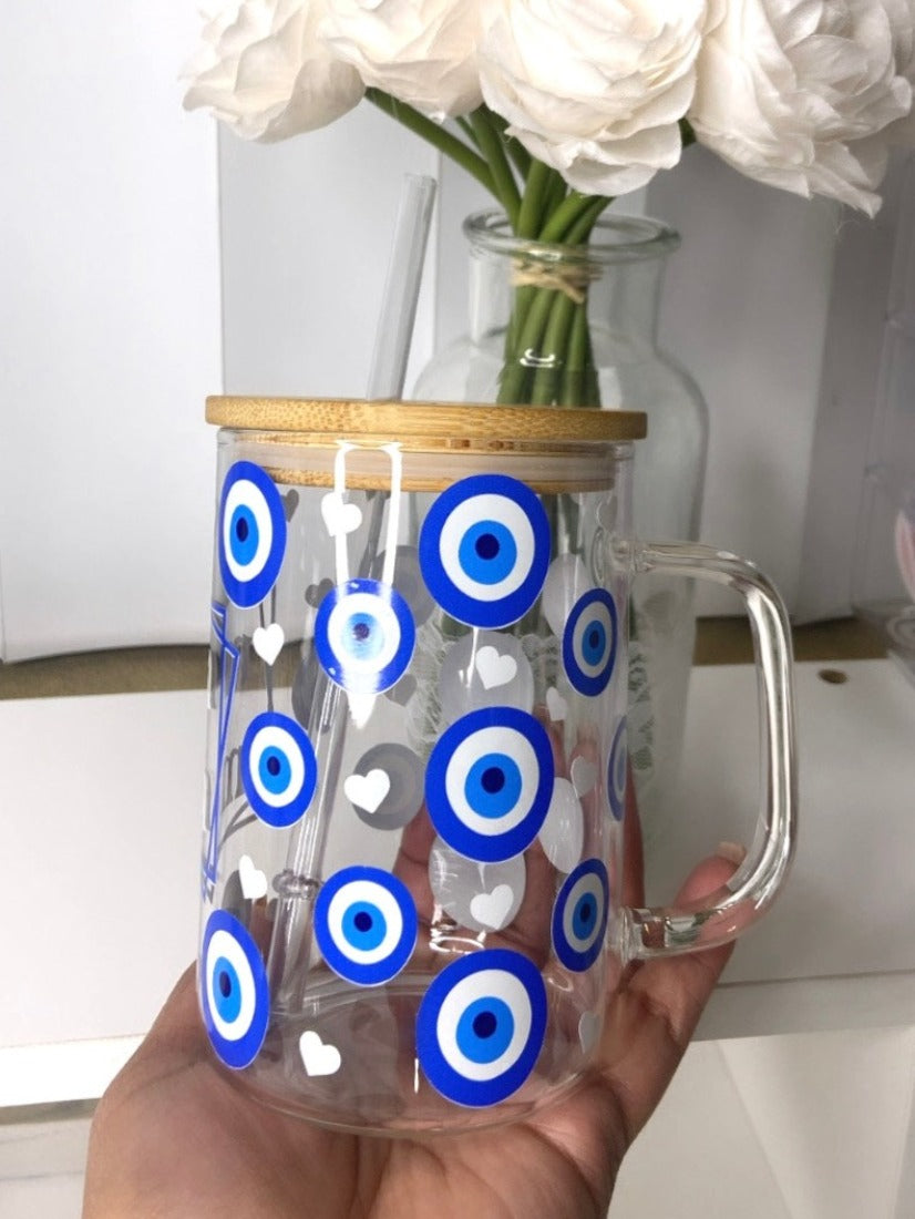 Mama Evil Eye Glass Mug