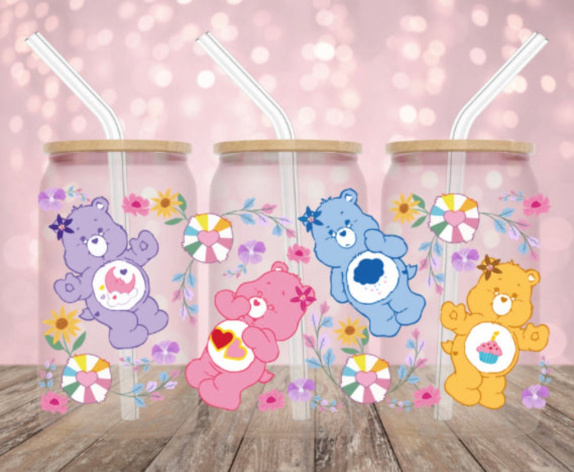 Spring Bears Glass Cups